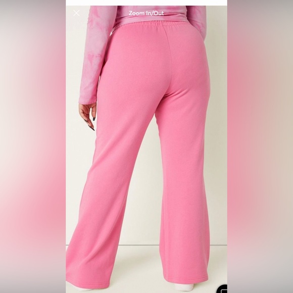 Vs PINK full zip sweatshirt high waist flare pant long sleeve tee dreamy pink - Picture 3 of 11
